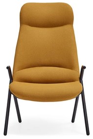 Žlté kreslo Teulat Dins, výška 114 cm