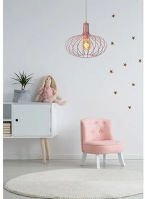 Lucide 78393/38/66 - Luster na lanku MERLINA 1xE27/60W/230V ružová