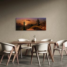 Obraz prírody pri západe slnka (120x50 cm)