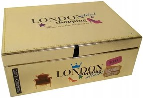 Šperkovnica so zrkadlom LONDON 23x17cm - viac farieb Farba: Zlatá
