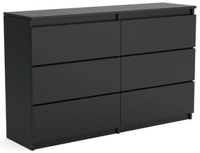 Veľká komoda 6 zásuviek ARIE šírka 120cm Čierna