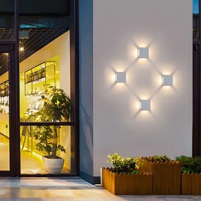 BRILAGI - LED Vonkajšie nástenné svietidlo QUADRAY LED/6W/230V biele IP54