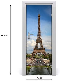 Fototapeta samolepiace na dvere Eiffelova veža 75x205 cm