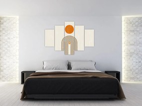 Obraz - Hnedé oblúky (150x105 cm)
