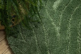 Kúpeľňový koberček SUPREME WAVES vlny, zelený kruh