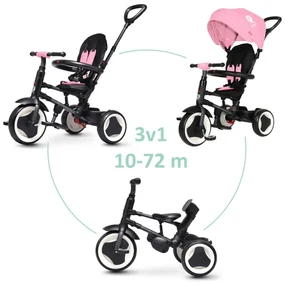 QPLAY Trojkolka Rito eva Pink, vek 10-72 mesiacov