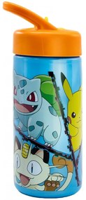 Športová fľaša na pitie Pokémon so slamkou