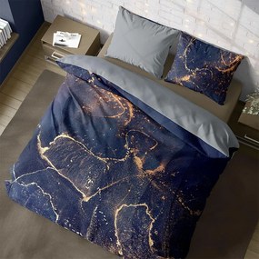 Saténové posteľné obliečky MINERÁLY tmavo modré