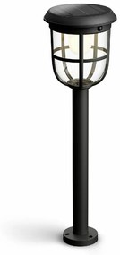 Philips Radii UltraEfficient solárne vonkajšie stĺpikové LED svietidlo 1,3 W 3000K 60 cm, čierna