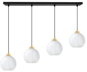 Závesné svietidlo Costa, 4x biele sklenené tienidlo, b/g