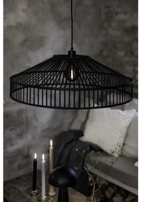 Markslöjd 108782 - Luster na lanku TAPA 1xE27/40W/230V čierna/bambus