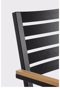 Antracitové kovové záhradné stoličky v súprave 4 ks Henna – Bizzotto