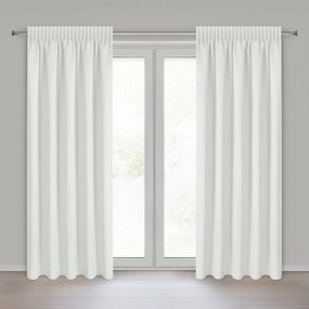ZÁVES NA PÁSKE VELMA 140X270 CM BIELA