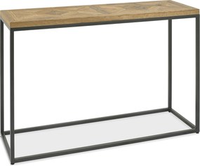 Konzolový stolík Indus 116 cm z masívu dub prírodný/grafit
