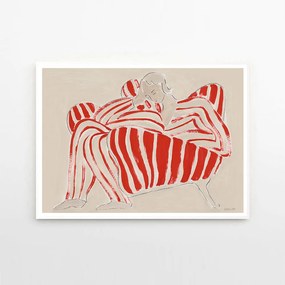 Moikka Plagát Red Chair by Sofia Lind A4 (21x27cm)