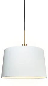 Moderné závesné svietidlo bronzové s tienidlom 45 cm biele - Combi 1