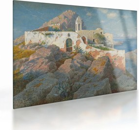 Sklenený obraz - William Stanley Haseltine, Santa Maria a Cetrella, Anacapri, reprodukcia (70x50 cm)