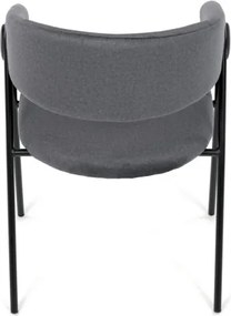 Jedálenská stolička zamatová, sivá DCL-X7130 GREY2