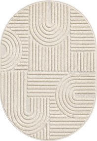 Ayyildiz, Kusový koberec Art 1121 Cream ovál, 240x340, béžová, obývacia izba