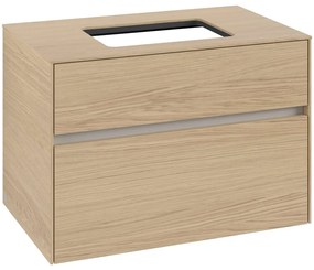 VILLEROY &amp; BOCH Collaro závesná skrinka pod umývadlo na dosku (umývadlo v strede), 2 zásuvky, 800 x 500 x 548 mm, Nordic Oak, C10800VJ