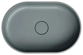 OMNIRES OVOUNAG - Umyvadlo OVO 55x36 cm dolomit matná popelavá šedá