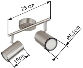 Globo 57914-2N - Bodové svietidlo ALLVI 2xGU10/25W/230V chróm