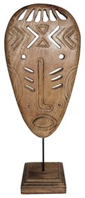 Dekoratívne maska ​​vyrezávaná z mangového dreva - 48cm