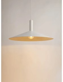 Luster na lanku CAPRI 1xE27/15W/230V pr. 70 cm biela/zlatá