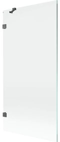 Mexen, Mexen Lunar 1-krídlová vaňová zástena 90 x 150 cm, transparentná, pištoľovo šedá kartáčovaná - 897-090-000-66-00