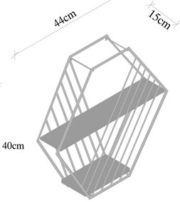 Hnedá poschodová polica zo smrekového dreva 44 cm Liliales – Kalune Design