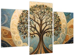 Obraz – Strom života a špirály (90x60 cm)