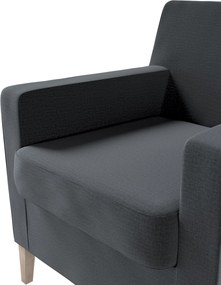 Poťah na kreslo Karlstad farba produktu sivá látka zamatová