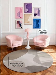 Béžový ručne tkaný vlnený okrúhly koberec ø 200 cm Hackney Clarissa – Ted Baker