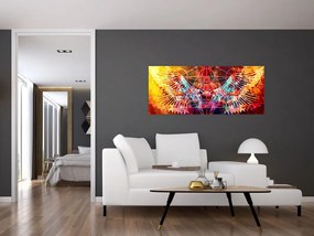 Obraz - Merkaba s krídlami, abstrakcia (120x50 cm)