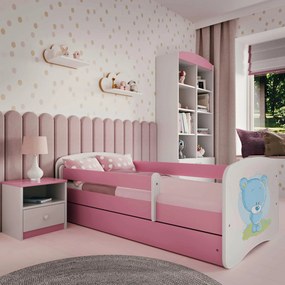 XXXLutz POSTEĽ PRE DETI A MLÁDEŽ 80/160 cm, biela, pink MID.YOU - Detské izby - 00214200021D