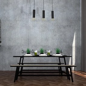 Luster na lanku DANTE 3xGU10/25W/230V čierna/zlatá