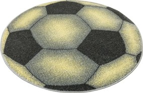 Koberec Lima G758A Football, grafitový / žltý kruh