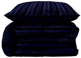 Tmavomodré damaškové obliečky na jednolôžko 140x200 cm Noble – Södahl