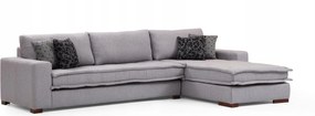 Rohová sedačka Lenusena (p) (svetlosivá)