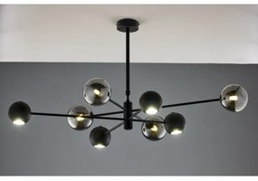 Jupiter 1975 - Luster na tyči MOKA 4xGU10/10W/230V + 4xG9/10W/230V čierna/chróm