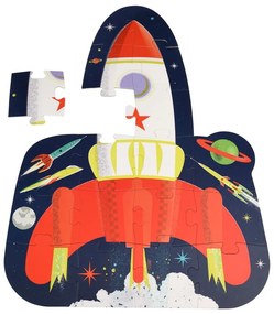 Puzzle (počet dielikov 18) Space Age rocket – Rex London