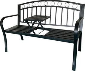 Záhradná lavička so stolčekom PEGI, kovová 127x53x84 cm (127 x 53 x 84)
