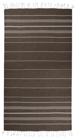 The One Towelling Plážová osuška Hamam Sultan - Čierna / biela | 100 x 180 cm