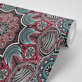 Tapeta indická Mandala s kvetinovým vzorom - 375x250