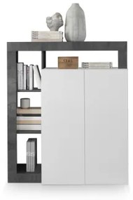 Komoda LENOR biela/antracit