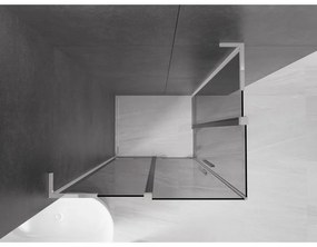 Mexen Velar L Duo, sprchový kút s posuvnými dverami 100 x 90 cm, 8mm šedé sklo, chrómová, 871-100-090-02-43-01