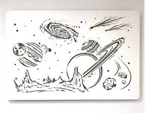 Svietiaci obraz Vesmír planéty RGB