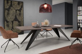 Rozkladací jedálenský stôl MASON antracitový hnedý dub Rozmer stola: rozmer 140cm