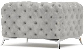 Svetlosivé zamatové kreslo Chelsea – Ropez