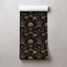 Fototapeta zlaté kvety na tmavom pozadí